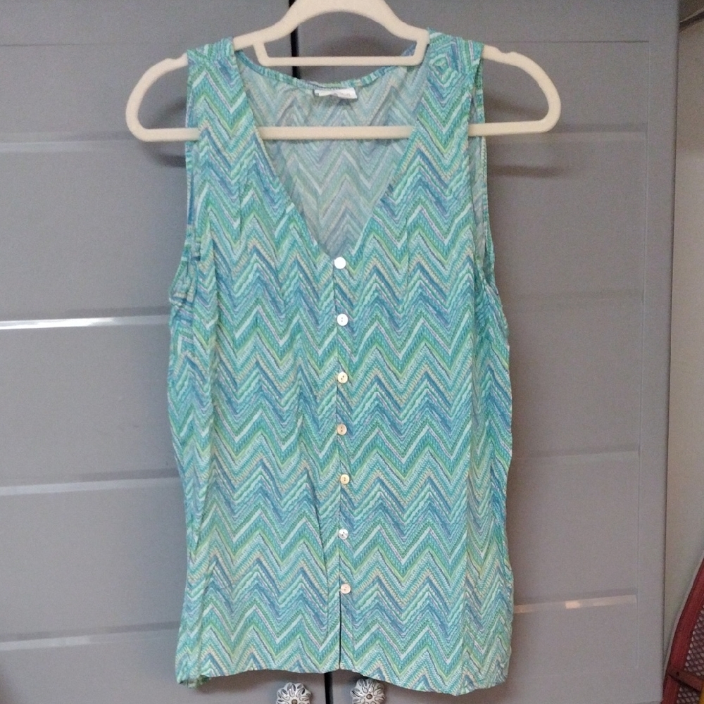 J Jill Large Petite Sleeveless Shirt